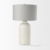 Mercana Cato 20.0L x 20.0W x 33.5H Cream Base W/White Shade Table Lamp