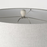 Mercana Cato 20.0L x 20.0W x 33.5H Cream Base W/White Shade Table Lamp
