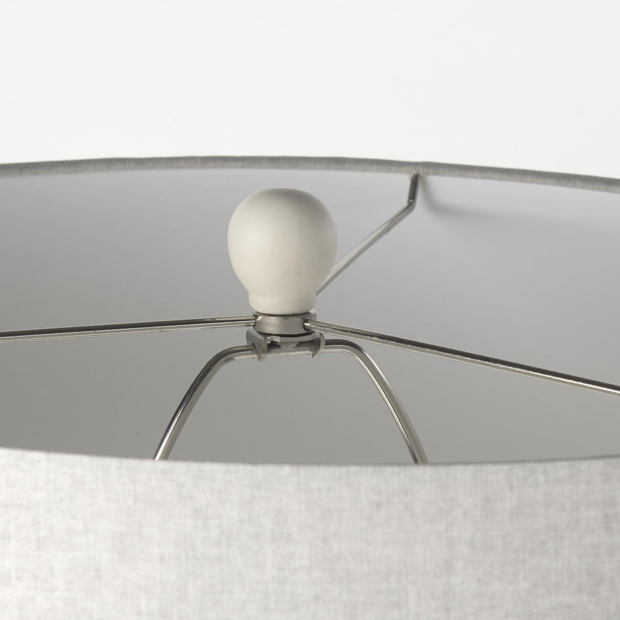 Mercana Cato 20.0L x 20.0W x 33.5H Cream Base W/White Shade Table Lamp