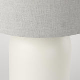 Mercana Cato 20.0L x 20.0W x 33.5H Cream Base W/White Shade Table Lamp