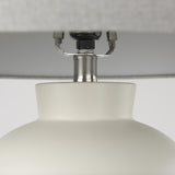 Mercana Cato 20.0L x 20.0W x 33.5H Cream Base W/White Shade Table Lamp
