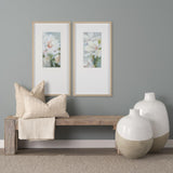 Mercana Amos 18.5L x 18.5W x 24.4H White and Dark Beige Color Blocked Ceramic Floor Vase
