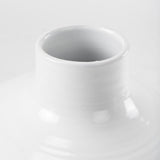 Mercana Amos 18.5L x 18.5W x 24.4H White and Dark Beige Color Blocked Ceramic Floor Vase