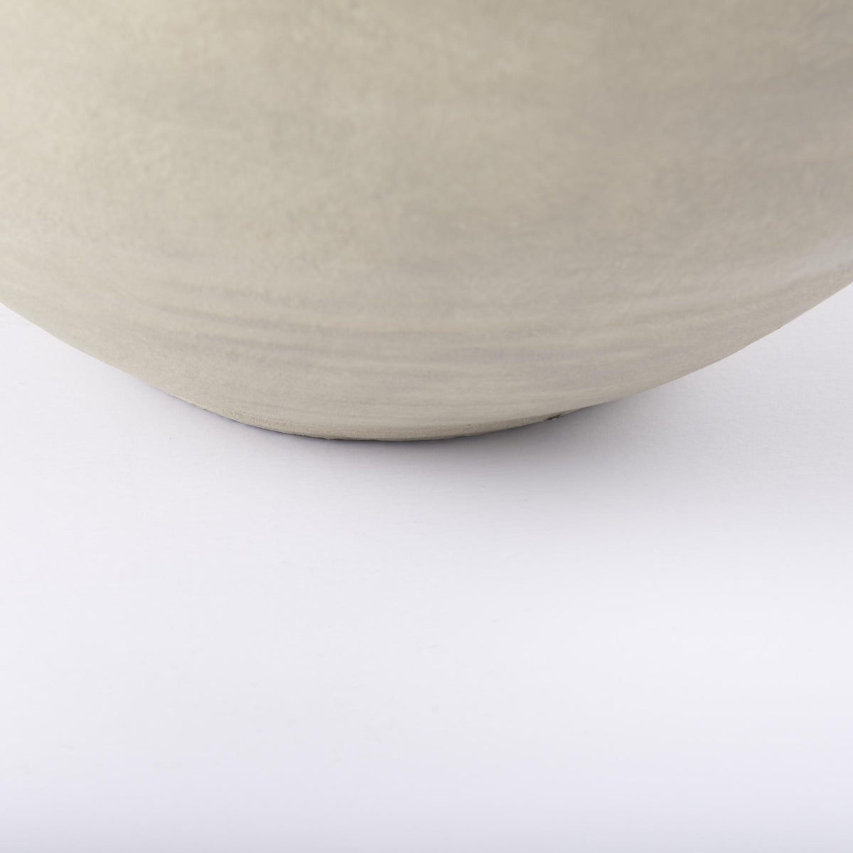 Mercana Amos 18.5L x 18.5W x 24.4H White and Dark Beige Color Blocked Ceramic Floor Vase