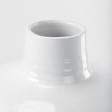 Mercana Amos 20.5L x 20.5W x 31.9H White and Dark Beige Color Blocked Ceramic Floor Vase