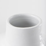 Mercana Amos 20.5L x 20.5W x 31.9H White and Dark Beige Color Blocked Ceramic Floor Vase