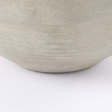 Mercana Amos 20.5L x 20.5W x 31.9H White and Dark Beige Color Blocked Ceramic Floor Vase