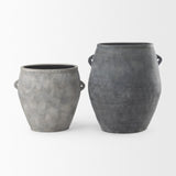 Mercana Zuma 27.2L x 20.5W x 31.9H Dark Gray Ceramic Floor Vase