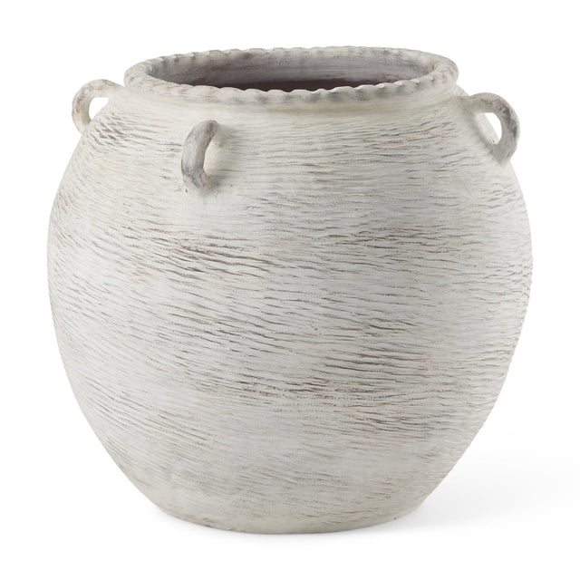 Mercana Misha 25.2L x 25.2W x 22.4H Cream Ceramic Floor Vase