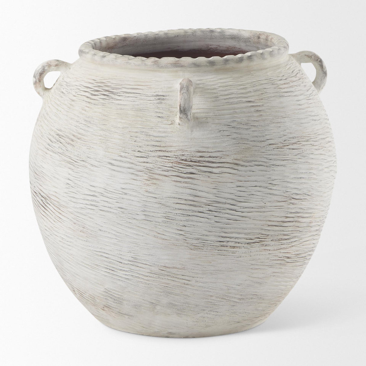Mercana Misha 25.2L x 25.2W x 22.4H Cream Ceramic Floor Vase