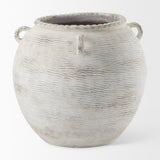 Mercana Misha 25.2L x 25.2W x 22.4H Cream Ceramic Floor Vase