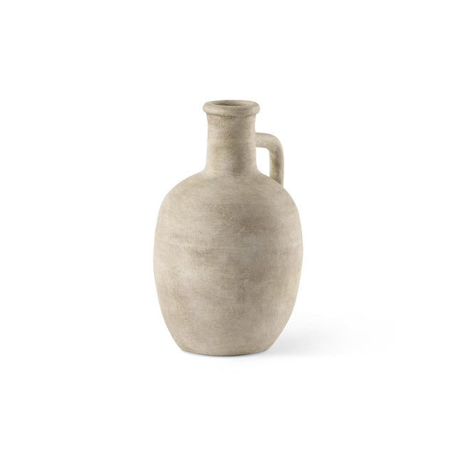 Mercana Zenni 5.3L x 5.3W x 9.3H Warm Beige Ceramic Vase