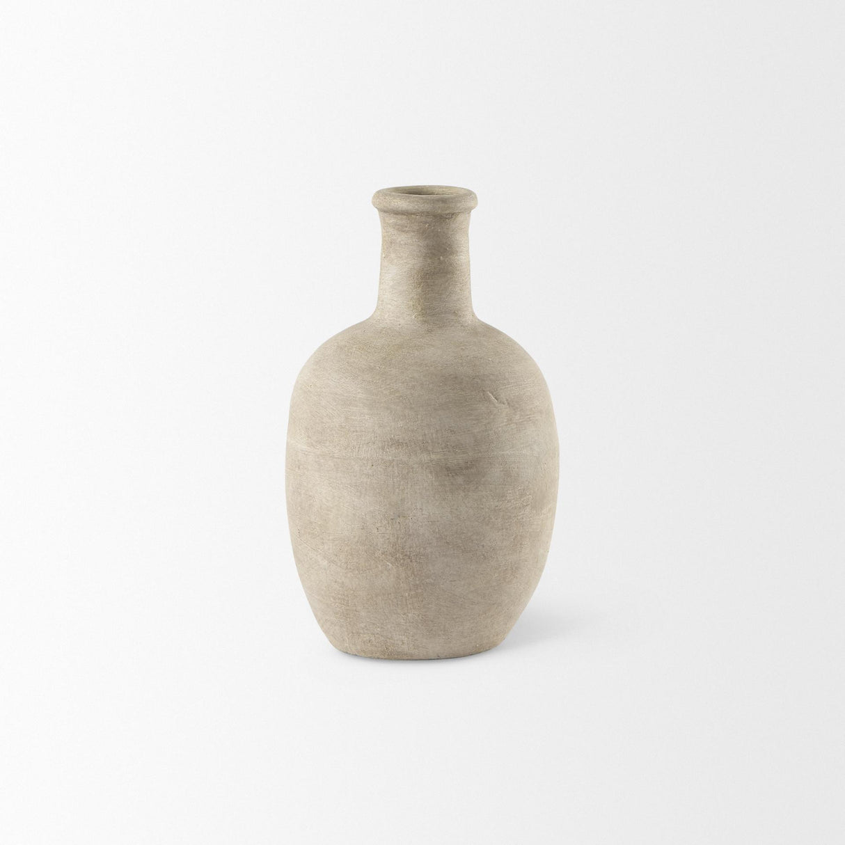 Mercana Zenni 5.3L x 5.3W x 9.3H Warm Beige Ceramic Vase