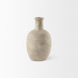 Mercana Zenni 5.3L x 5.3W x 9.3H Warm Beige Ceramic Vase