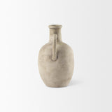 Mercana Zenni 5.3L x 5.3W x 9.3H Warm Beige Ceramic Vase