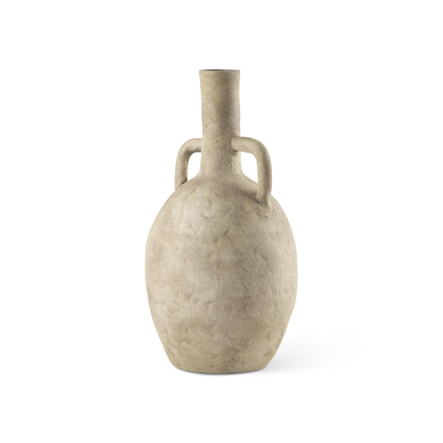 Mercana Zenni 6.1L x 6.1W x 12.0H Warm Beige Ceramic Vase