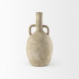 Mercana Zenni 6.1L x 6.1W x 12.0H Warm Beige Ceramic Vase