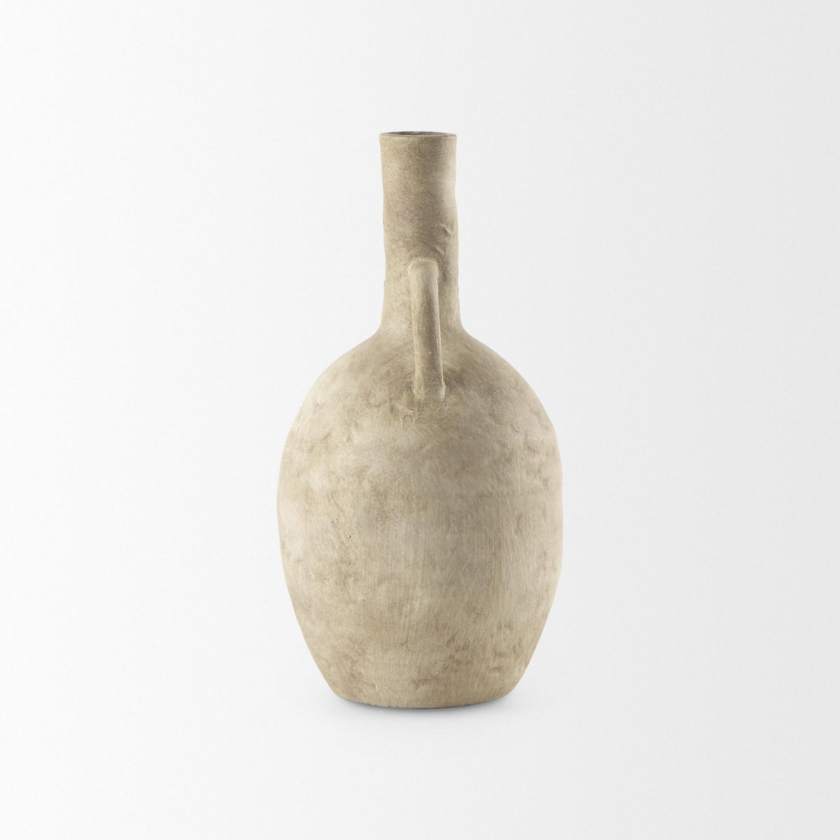 Mercana Zenni 6.1L x 6.1W x 12.0H Warm Beige Ceramic Vase