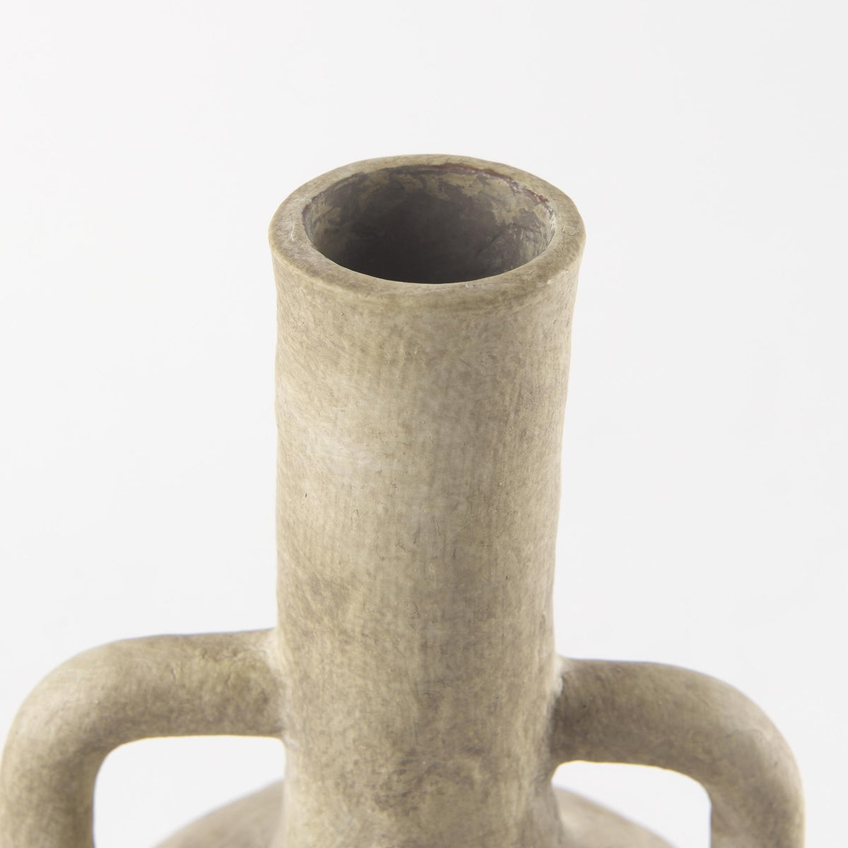 Mercana Zenni 6.1L x 6.1W x 12.0H Warm Beige Ceramic Vase