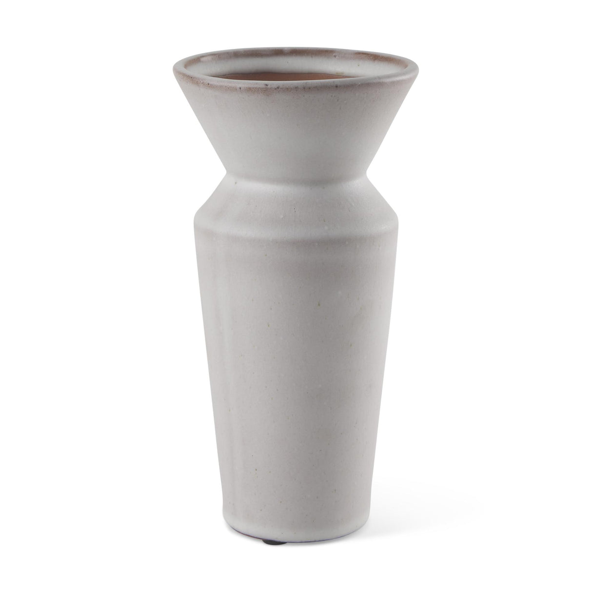 Mercana Esme 4.5L x 4.5W x 10.4H Whitewashed Ceramic Vase