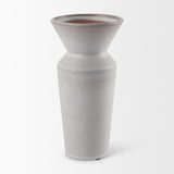 Mercana Esme 4.5L x 4.5W x 10.4H Whitewashed Ceramic Vase
