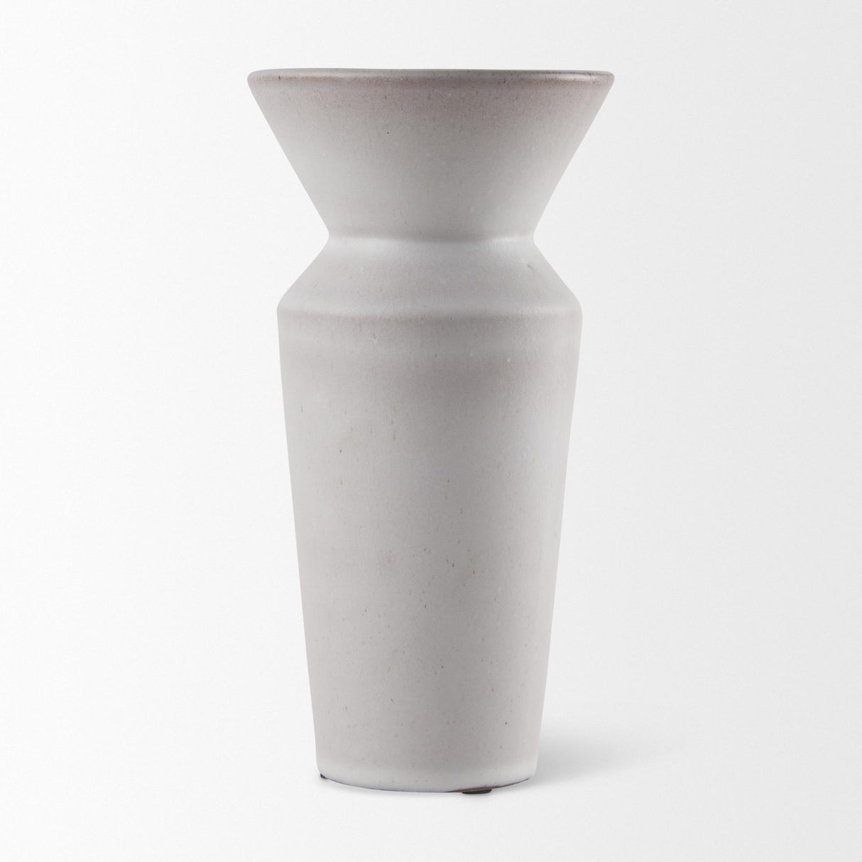 Mercana Esme 4.5L x 4.5W x 10.4H Whitewashed Ceramic Vase