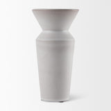 Mercana Esme 4.5L x 4.5W x 10.4H Whitewashed Ceramic Vase