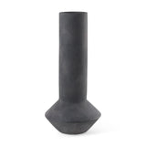 Mercana Esme 7.1L x 7.1W x 15.0H Dark Gray Ceramic Vase