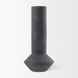 Mercana Esme 7.1L x 7.1W x 15.0H Dark Gray Ceramic Vase