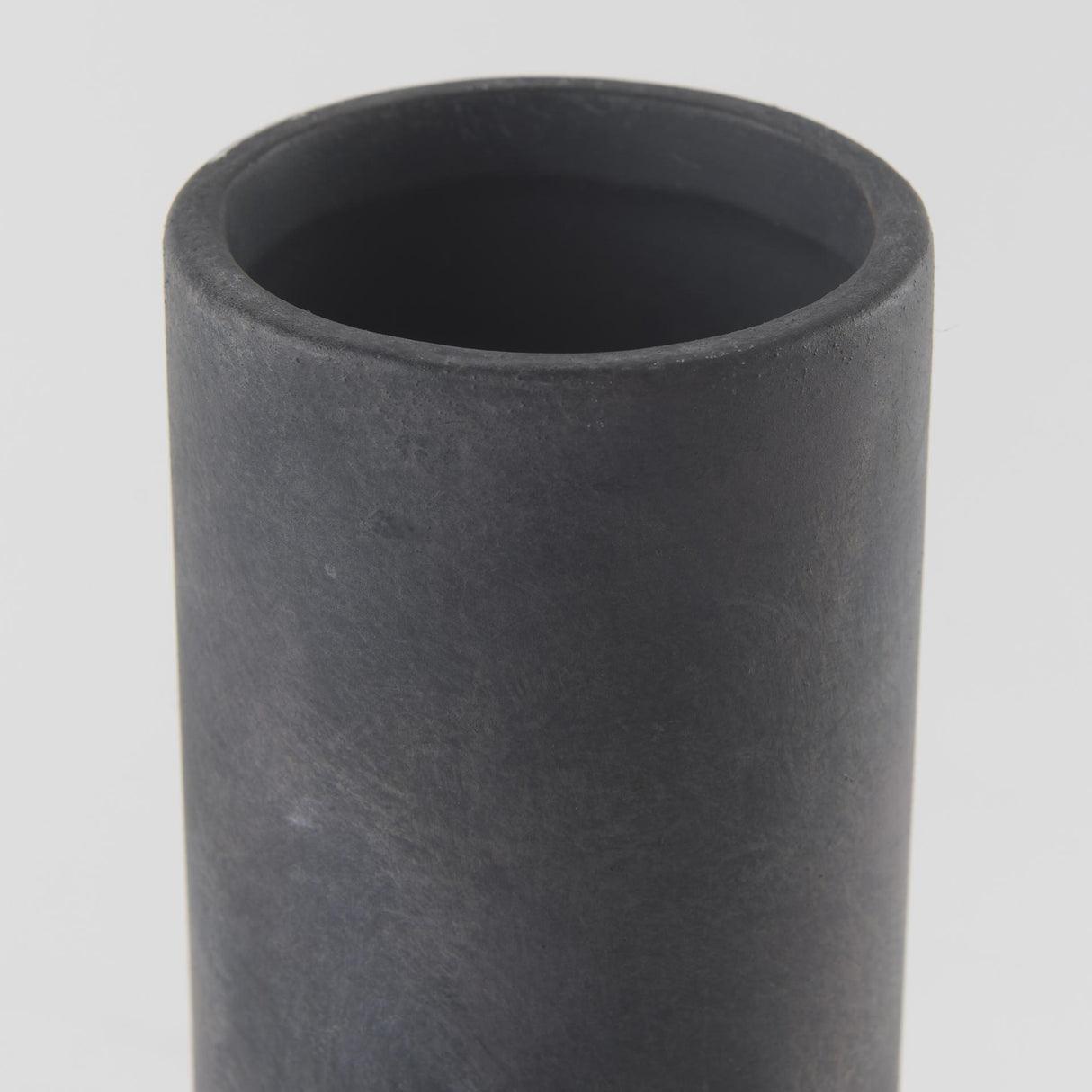 Mercana Esme 7.1L x 7.1W x 15.0H Dark Gray Ceramic Vase