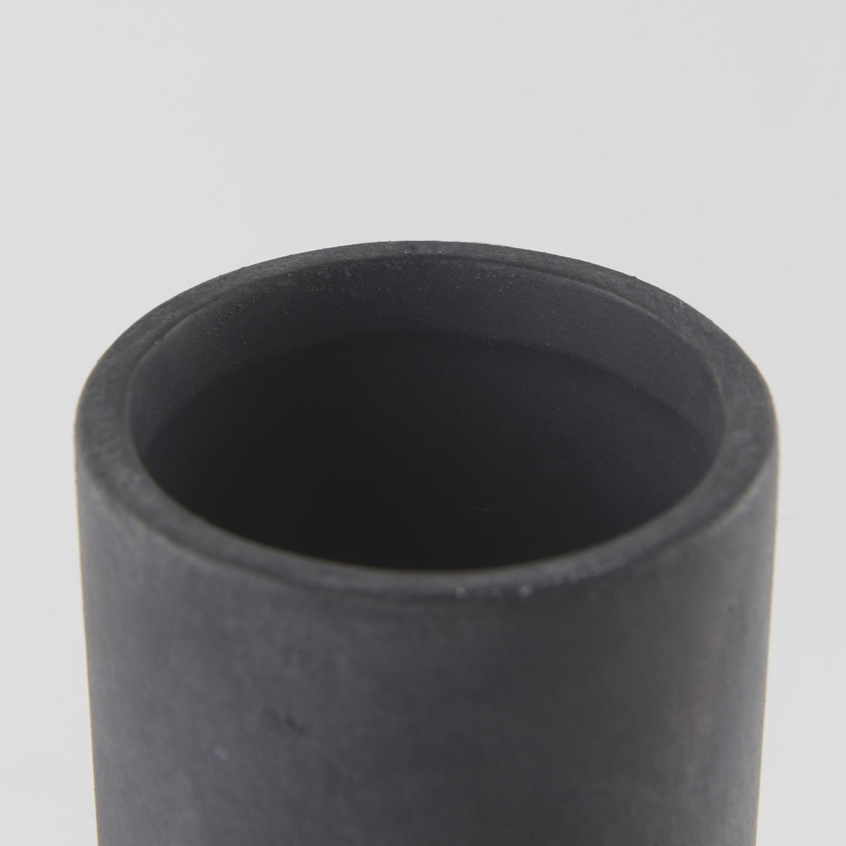 Mercana Esme 7.1L x 7.1W x 15.0H Dark Gray Ceramic Vase