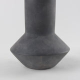 Mercana Esme 7.1L x 7.1W x 15.0H Dark Gray Ceramic Vase
