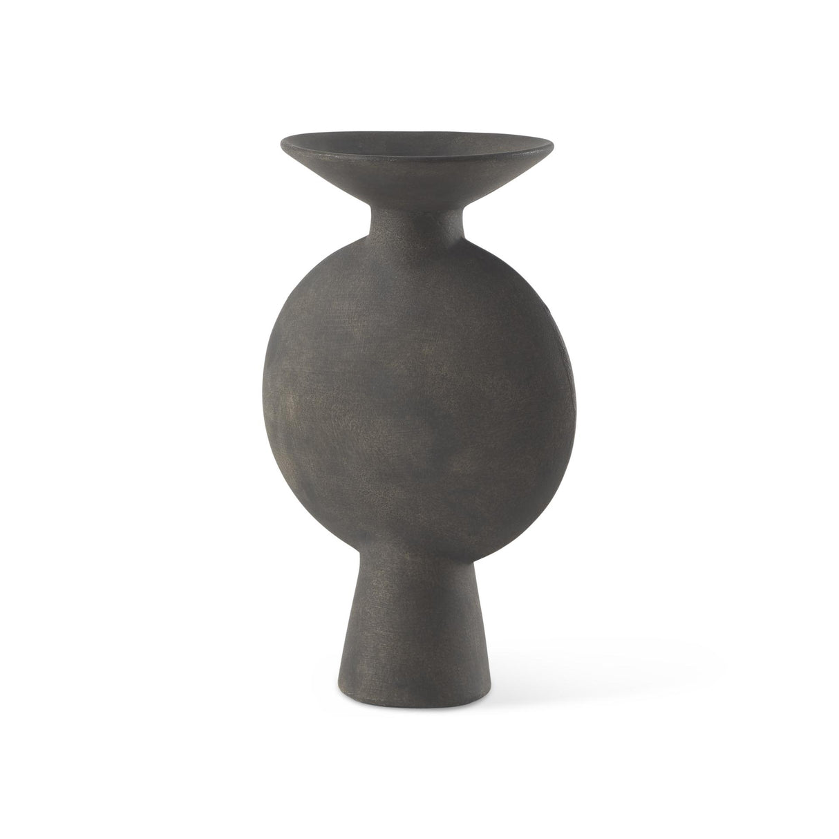 Mercana Kaz 6.7L x 5.5W x 11.2H Earthy Brown Ceramic Vase