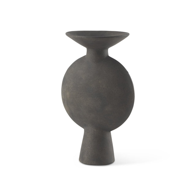 Mercana Kaz 6.7L x 5.5W x 11.2H Earthy Brown Ceramic Vase