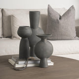 Mercana Kaz 6.7L x 5.5W x 11.2H Earthy Brown Ceramic Vase