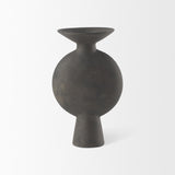 Mercana Kaz 6.7L x 5.5W x 11.2H Earthy Brown Ceramic Vase