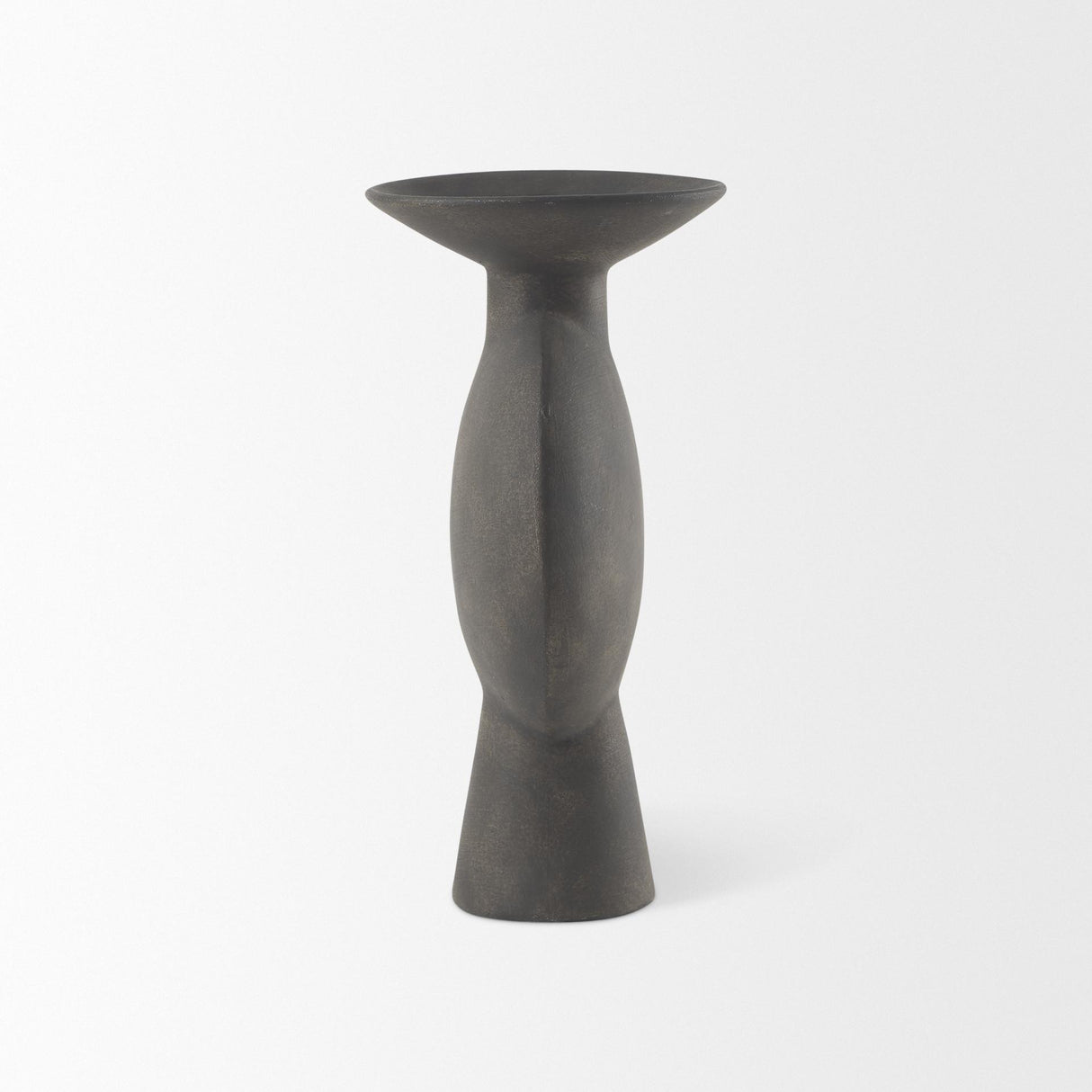 Mercana Kaz 6.7L x 5.5W x 11.2H Earthy Brown Ceramic Vase
