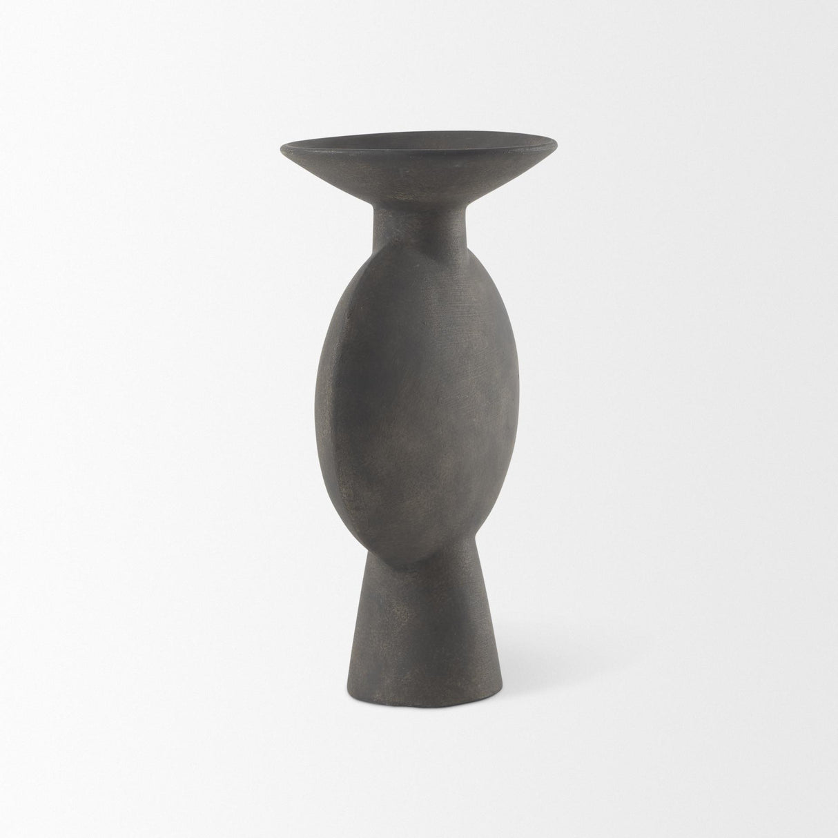 Mercana Kaz 6.7L x 5.5W x 11.2H Earthy Brown Ceramic Vase