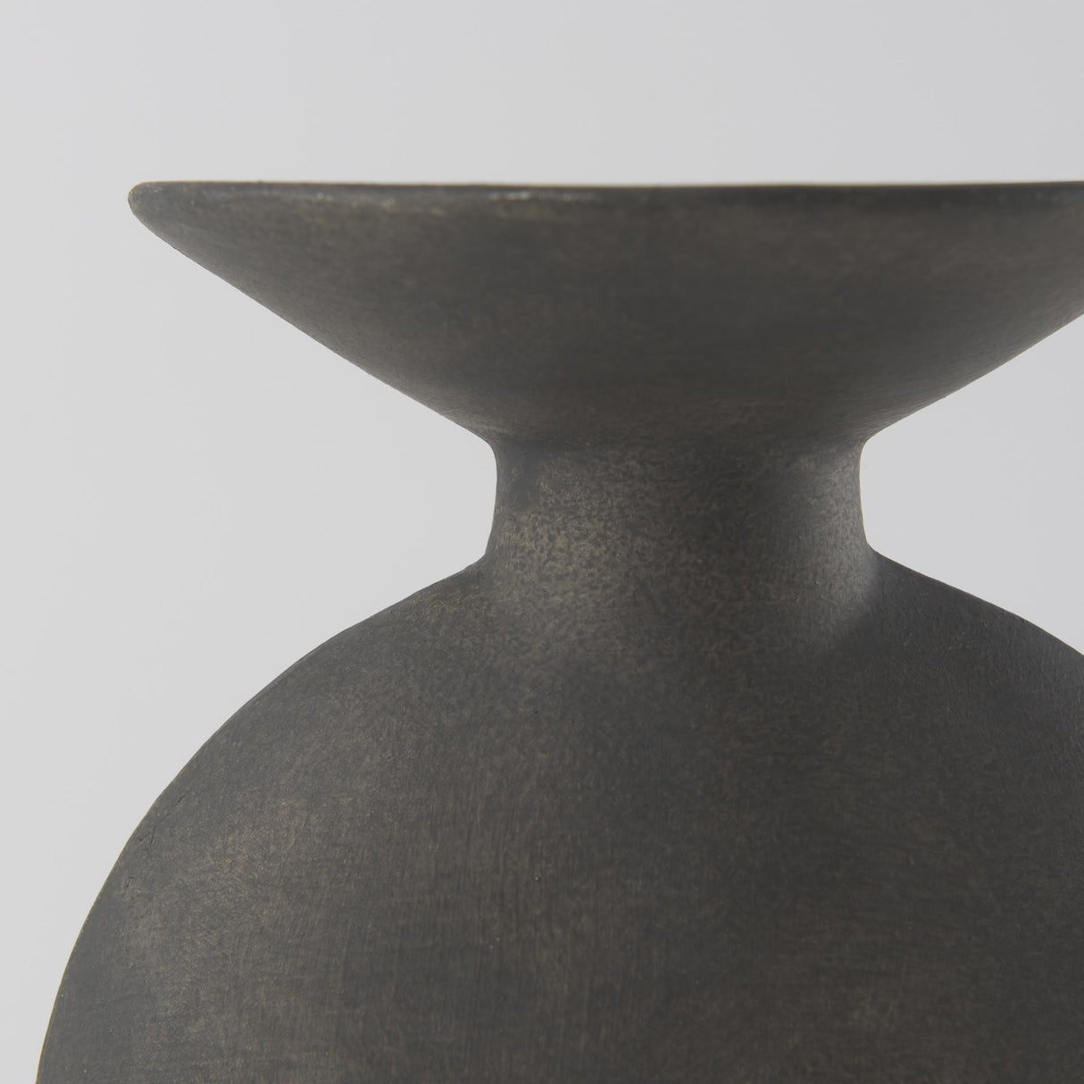 Mercana Kaz 6.7L x 5.5W x 11.2H Earthy Brown Ceramic Vase