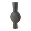 Mercana Kaz 8.3L x 3.9W x 16.7H Earthy Brown Ceramic Vase