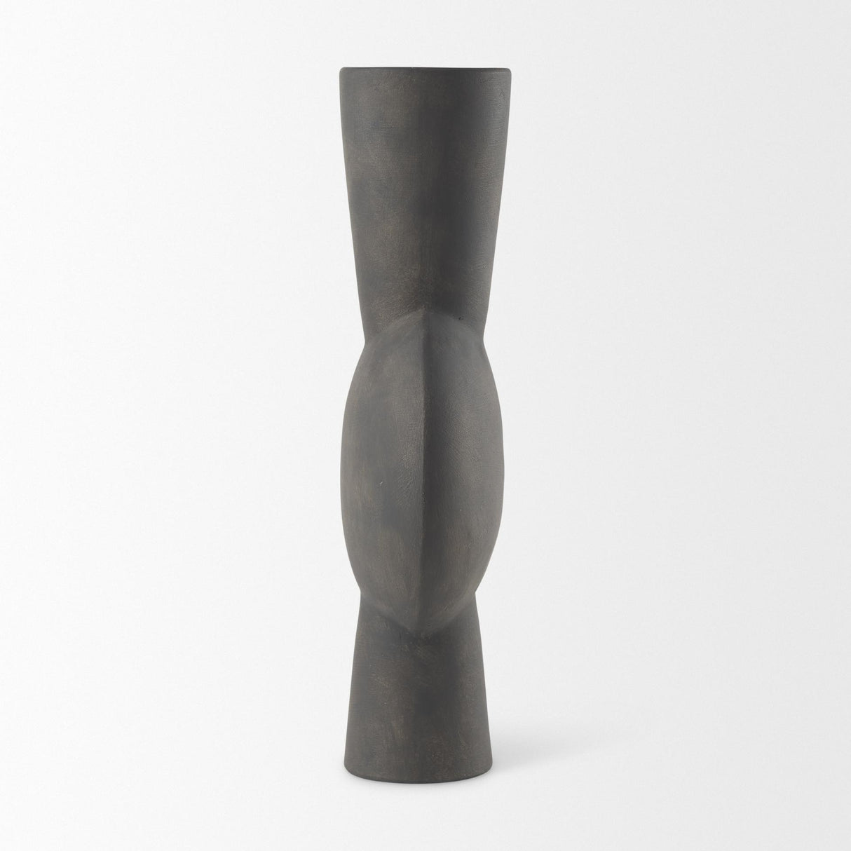 Mercana Kaz 8.3L x 3.9W x 16.7H Earthy Brown Ceramic Vase