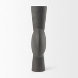 Mercana Kaz 8.3L x 3.9W x 16.7H Earthy Brown Ceramic Vase