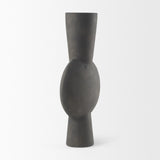 Mercana Kaz 8.3L x 3.9W x 16.7H Earthy Brown Ceramic Vase