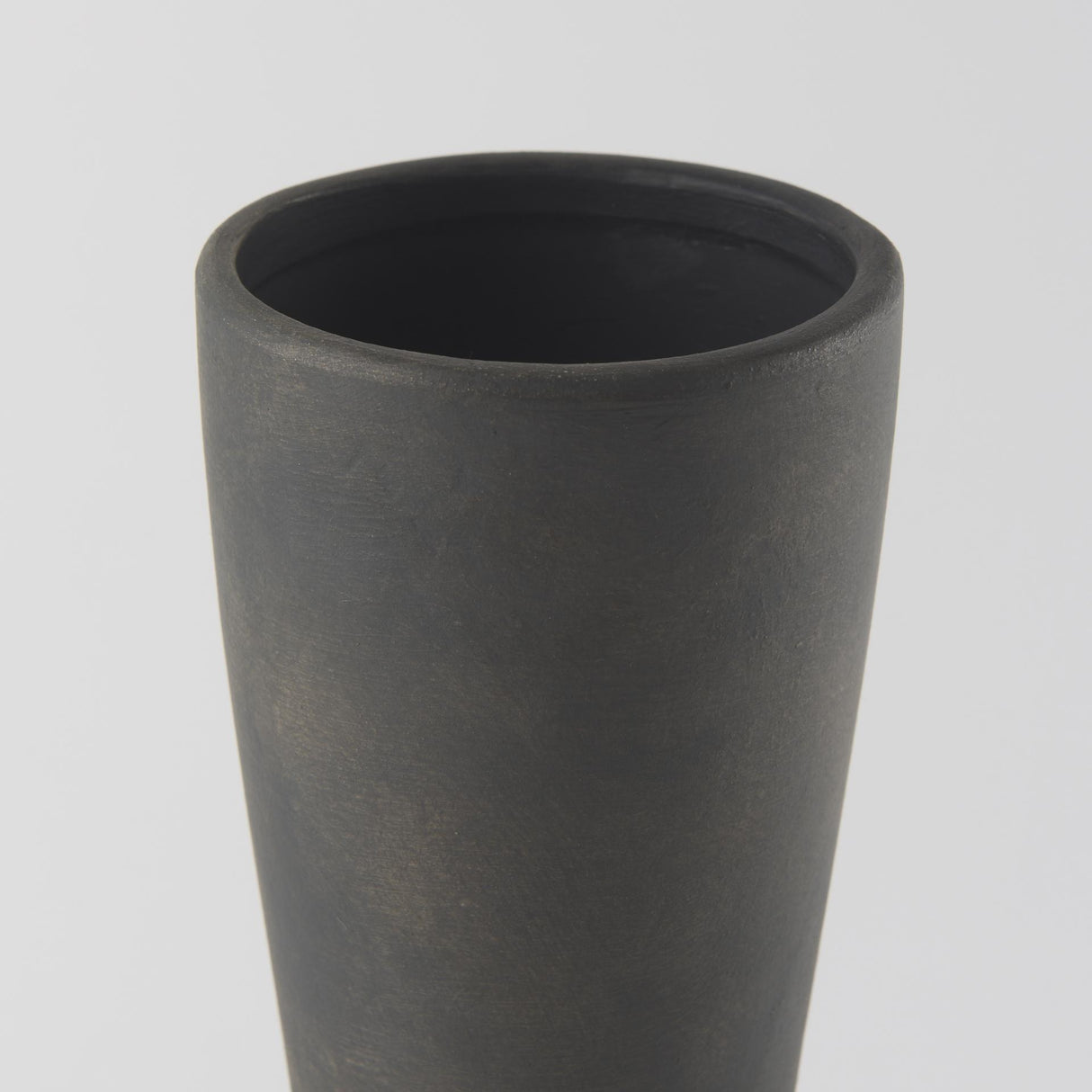 Mercana Kaz 8.3L x 3.9W x 16.7H Earthy Brown Ceramic Vase