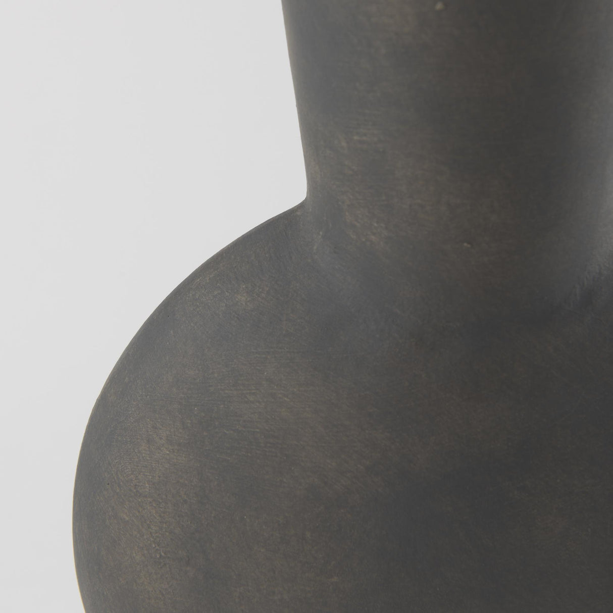 Mercana Kaz 8.3L x 3.9W x 16.7H Earthy Brown Ceramic Vase
