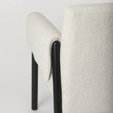 Mercana Ashton Beige Twill Fabric w/ Black Wood Accent Chair