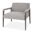 Mercana Palisades Gray Fabric w/ Brown Wood Frame Accent Chair