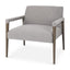 Mercana Palisades Gray Fabric w/ Brown Wood Frame Accent Chair