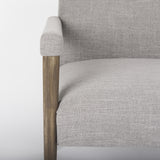 Mercana Palisades Gray Fabric w/ Brown Wood Frame Accent Chair