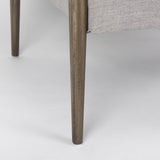 Mercana Palisades Gray Fabric w/ Brown Wood Frame Accent Chair